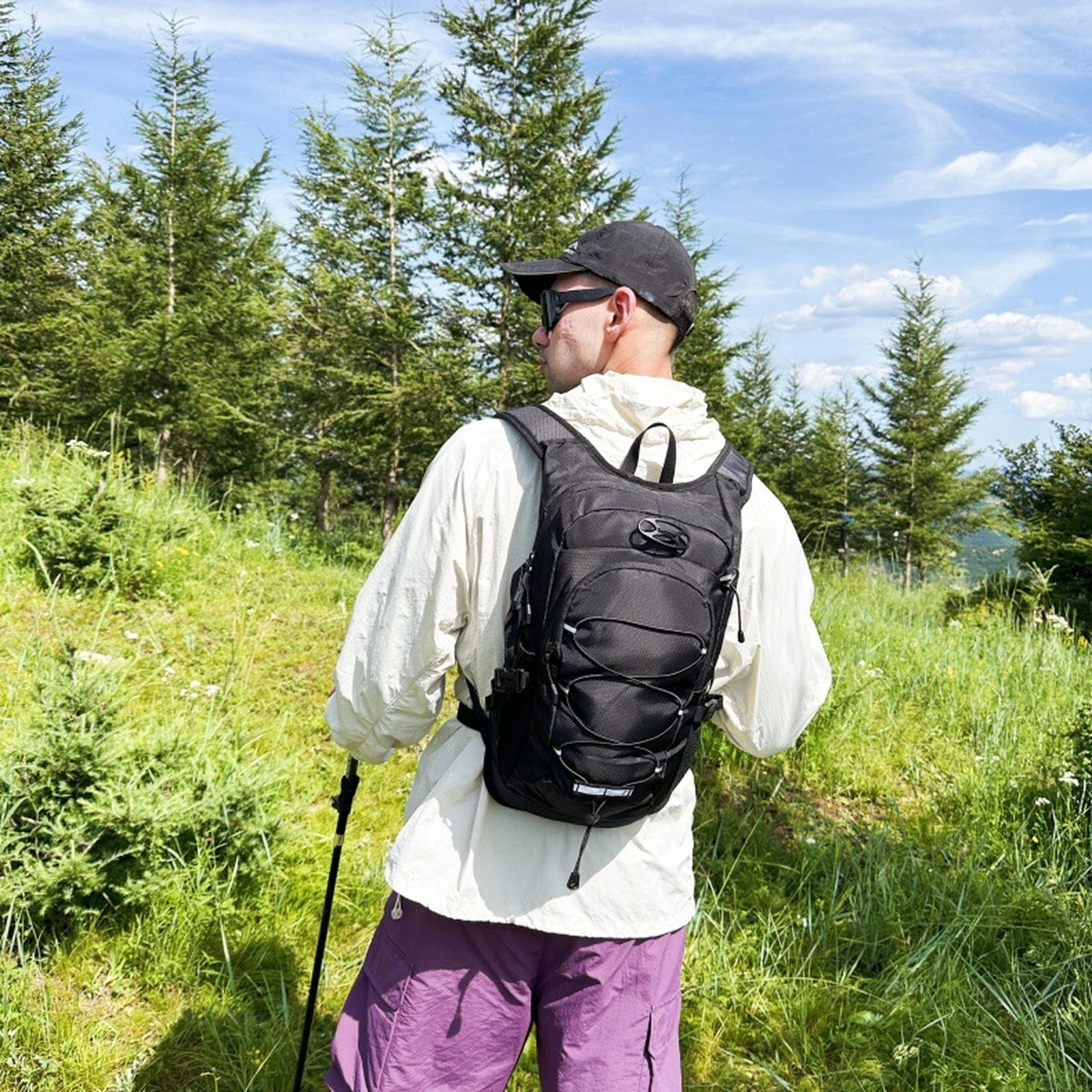 

Outdoor Cycling Backpack, Large Capacity Travel Hiking Shoulder Bag, Lightweight Multifunctional Backpack with Spacious Outdoors One Size чёрный