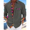 Shirts Fashion Casual Shirts Floral Stitching Casual Men's Tops Shirts Simple and Comfortable Men's Shirts