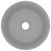 Luxury Round Wash Basin Matte Light Grey 40x15 Cm Ceramic