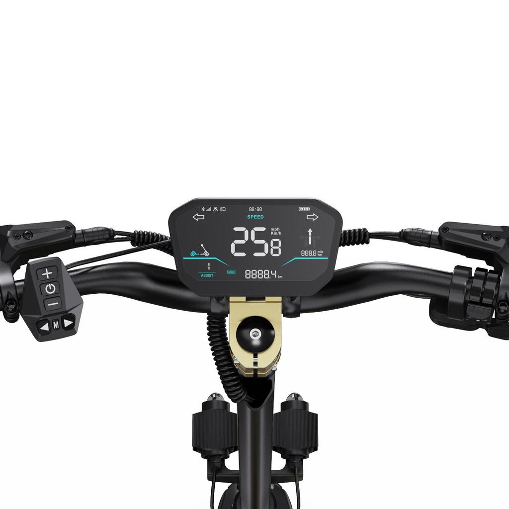 Electric Scooter Foldable OOTD S30 10" 1200Wx2 Motor 23.4AH Range 60Km Load 120Kg Black