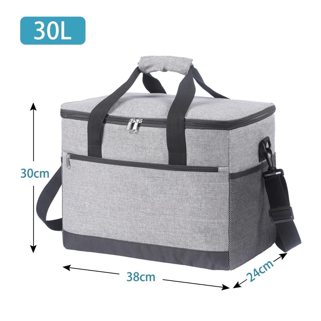 Roleness 30L Large Capacity Soft Foldable Cooler Bag, Perfect for Fishing, Camping, and Lunches, Features Water-Repellent Design, Lightweight, and