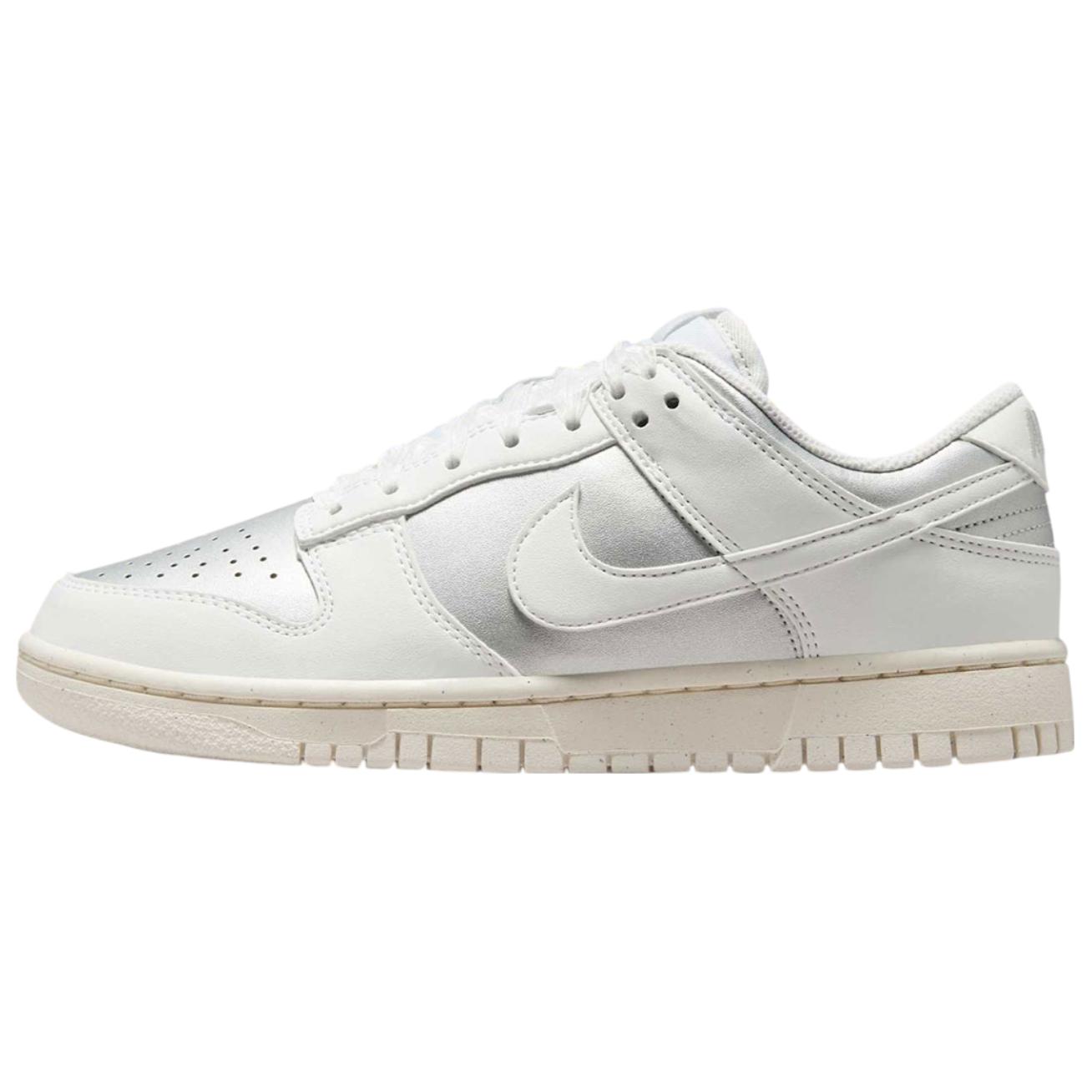 

Новые женские кроссовки Nike Dunk Low Next Nature Sheer Lace Metallic Platinum IB7311-001 41