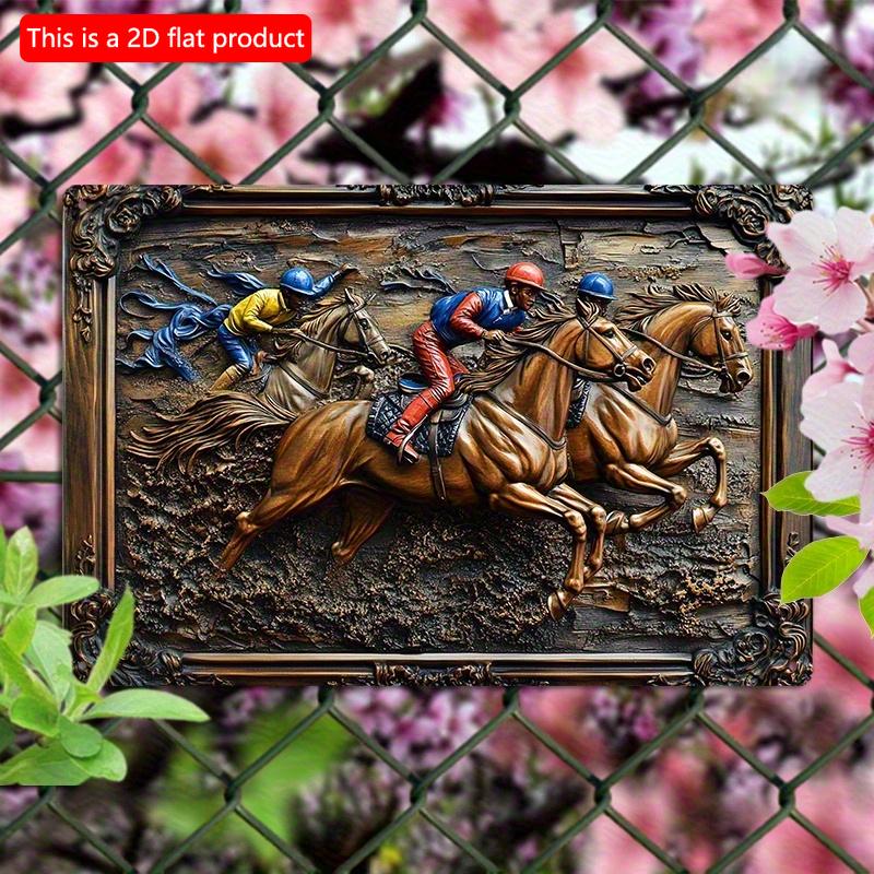 

2d Flat 30*20cm, Jockey Horse Racing Wooden Wall Art, Wooden Sign, Decorative for Birthday Gifts and Home Decor, for Home, Kitchen, Garden, Bedroom. 30*20cm