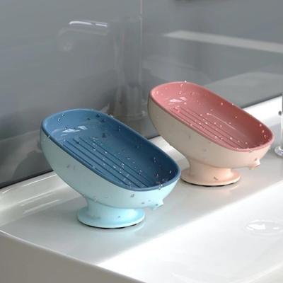 Super Suction Cup Soap Dish with Drain Water For Bathroom Soap Holder Kithcen Sponge Holder Soap Container Bathroom Supplies MIT