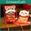 New Year Chinese Plush Purse Pendant 2025 Snake Lucky Money Pocket Red Envelopes