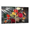 2x GLASS PROTECTIVE PLATE FOR STOVE 40x52 SPICES