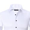 Men Shirt Single Breasted Long Sleeve Lapel Solid Color Slim Fit Dress-up Cardigan Plus Size Anti-wrinkle Spring Shirt for Work
