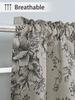 1pc Small Window Curtains for Bedroom Short Curtain for Bathroom Living Room, Peony Print Through Rod Blackout Curtains (95%)