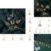 Genshin Impact Vision Element Diamond Pendant Necklace Alloy Chain Zircon Inlaid