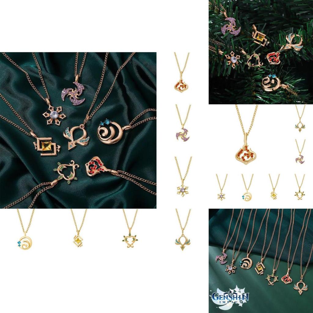 Stunning Genshin Impact Vision Necklace 18+2in Chain With 2-3cm Pendant