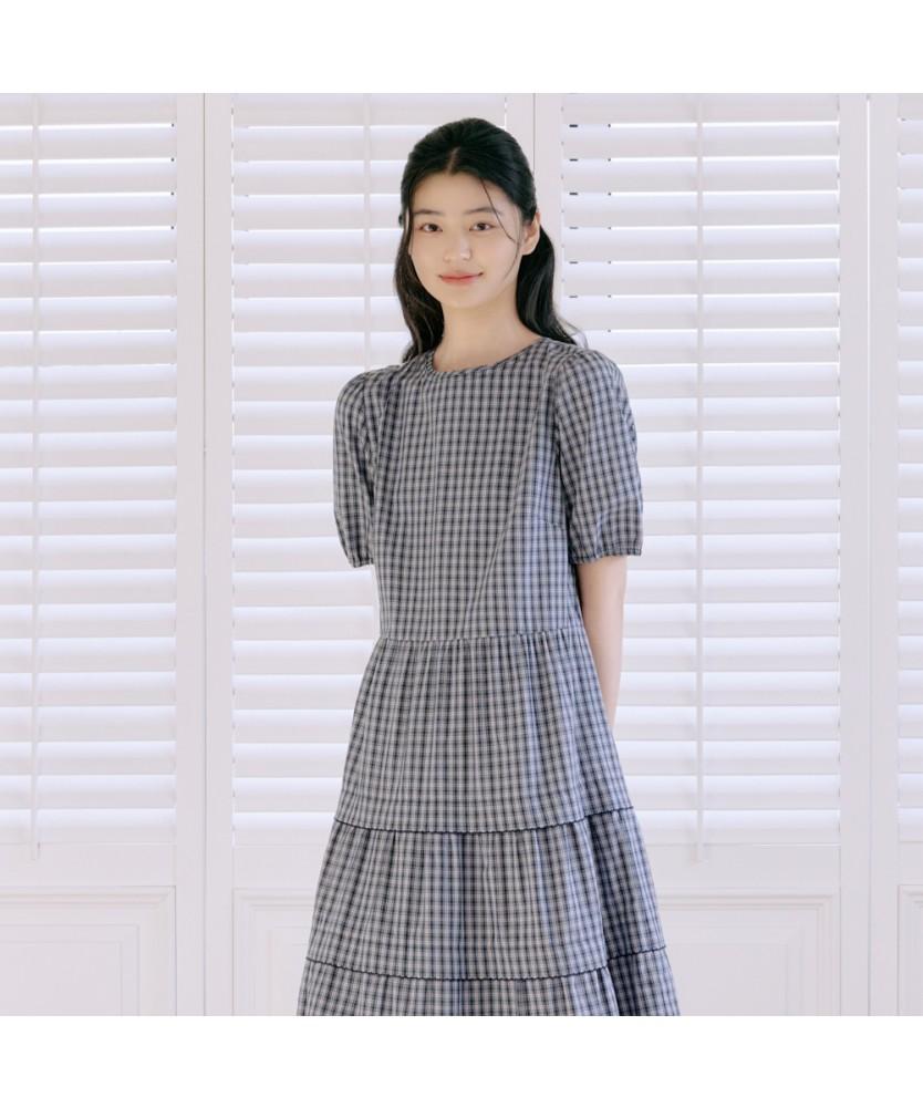 THURSDAY ISLAND Pincode Detail Check Dress_T264Mop286W
