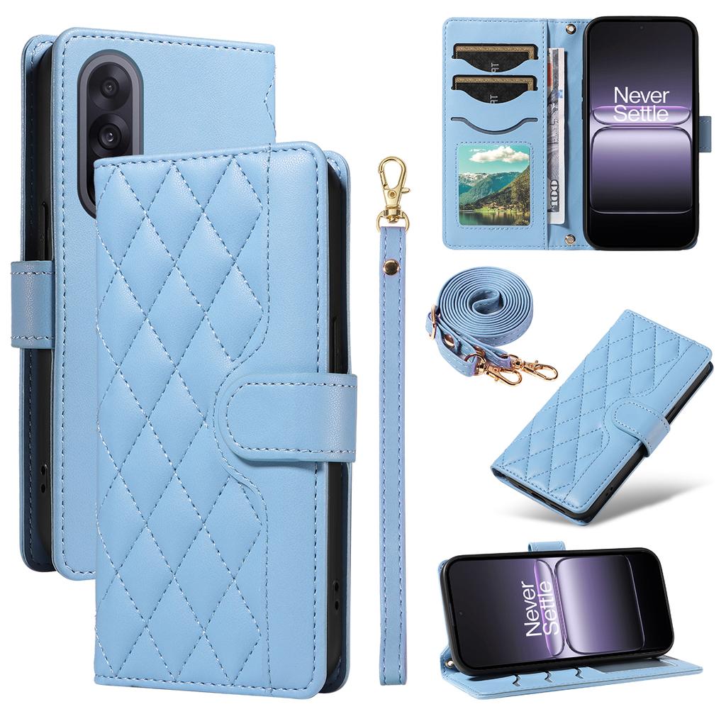 Για OnePlus Nord 5 5G/OnePlus Ace 5 Ultra 5G Θήκη Πορτοφόλι Δερμάτινη Θήκη Τηλεφώνου Ρόμβος με Λουράκι