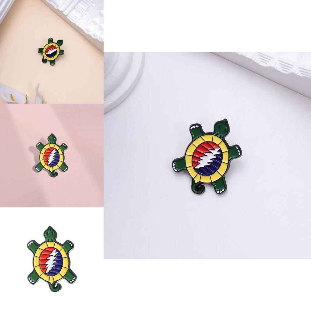 Turtle Eyecatching Cartoon Brooch Unique Alloy Pin For Rock Music Enthusiasts