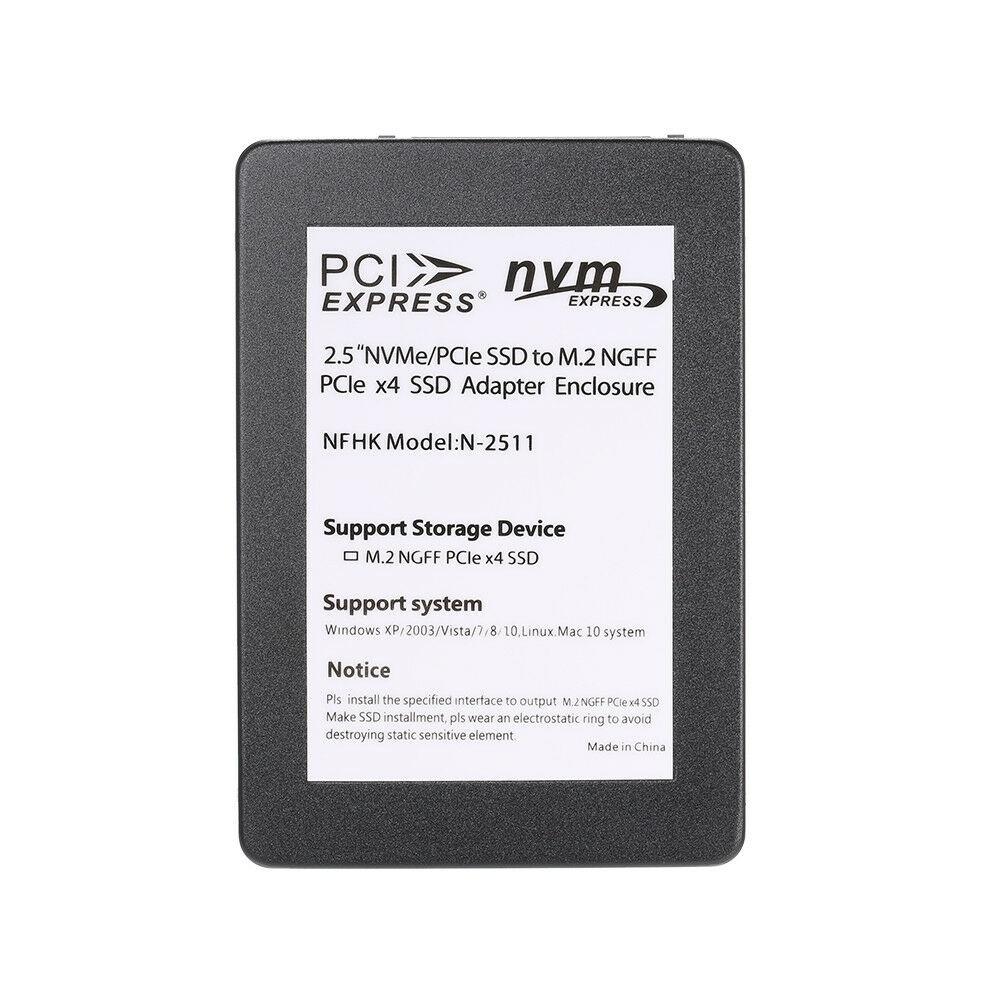 M.2 NGFF PCIe X4 To U.2 SFF-8639 Generation Intel 2.5 NVME 750 SSD M-key Adapter Card