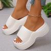 Fashion Black White Chunky Platform Slippers Women Summer Beach Thick Sole EVA Slides Woman Lightweight Non Slip Casual Outdoor Sandals