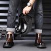 Fashion Men Winter Plush Snow Boots Men's Classic Retro Chelsea Boots Mens Fashion Leather Ankle Boots Men British Style Short Shoes