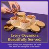 Dry Fruit Container Tray Set with Lid & Serving Tray, Airtight Container Set 430ml (4 Pieces, Polypropylene) (Elegance Ivory)
