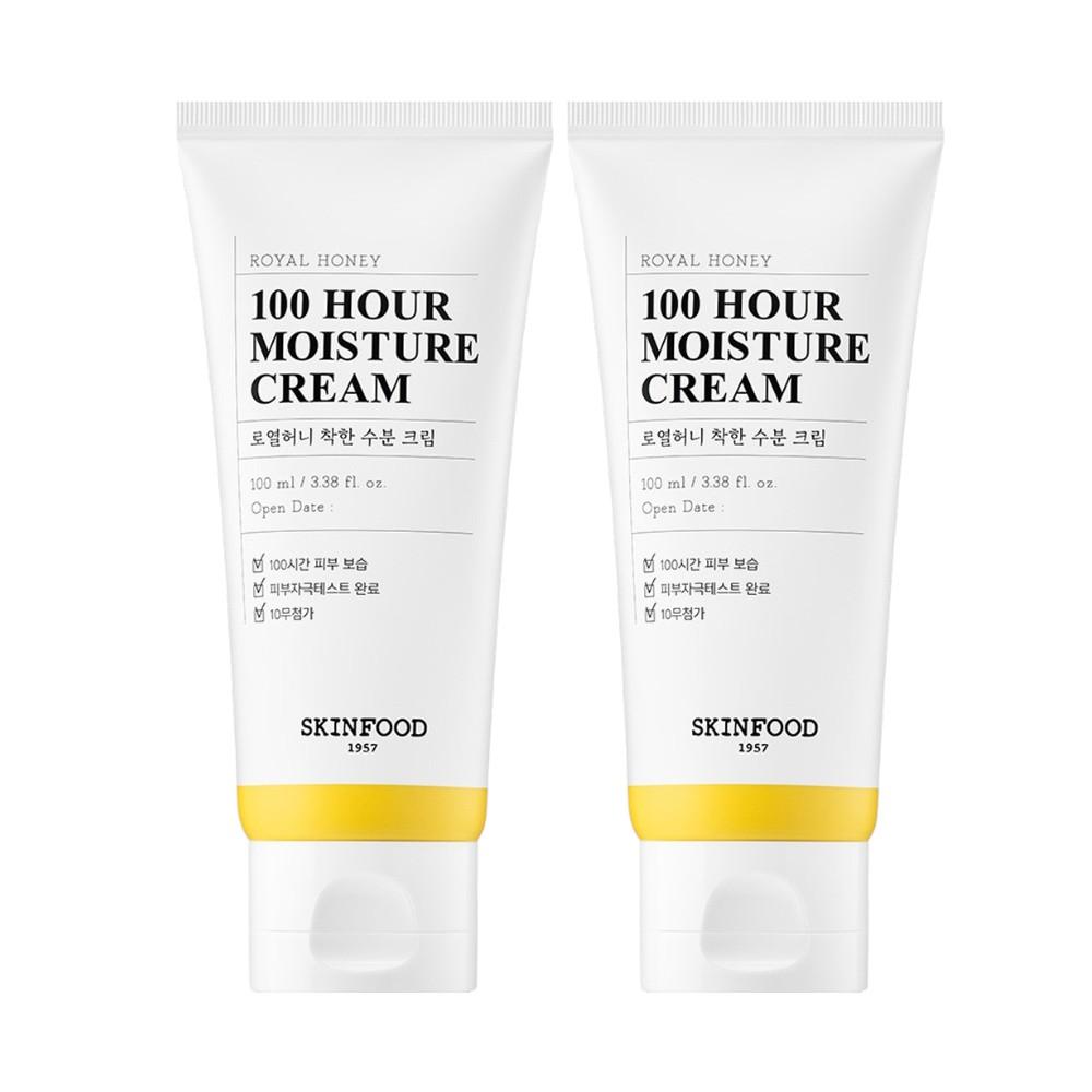 

SKINFOOD Royal Honey Good Moisturizing Cream 100ml x 2-Pack - 100-Hour Long-Lasting Hydration - Sensitive Skin Safe Korean Skincare Bundle