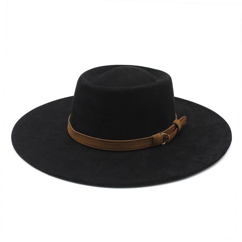 Style Fashion Felt Hat With Wide Brim And Embroidered Totem For Women