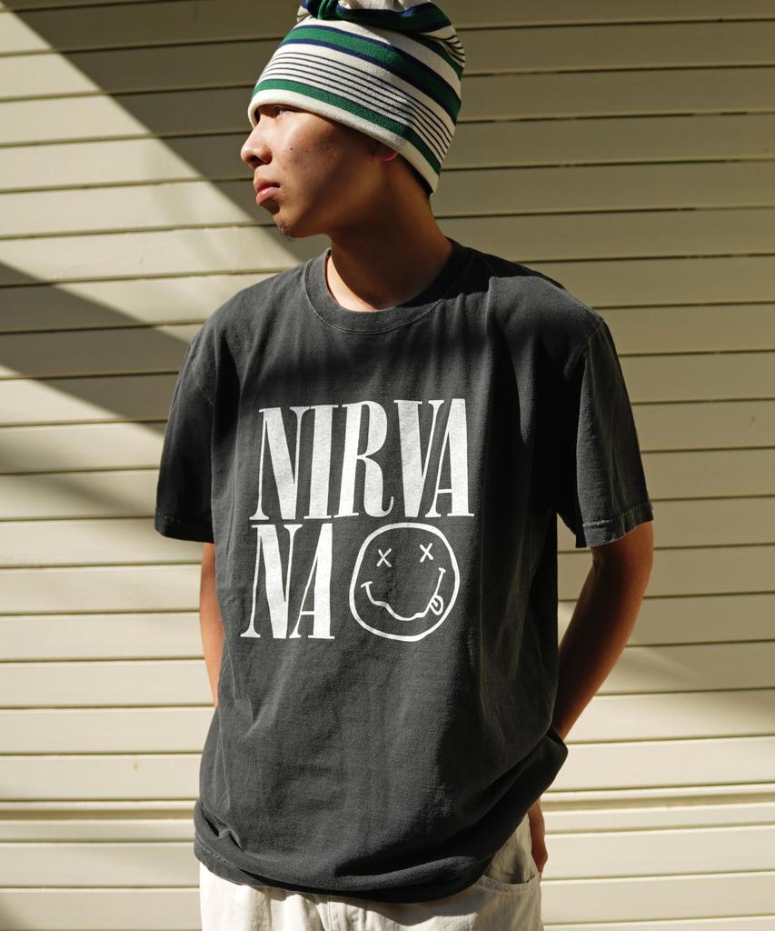 Manastash GOOD ROCK SPEED Édition Spéciale T-Shirt Collaboration NIRVANA [Homme/Femme/Unisexe] Noir 792-4934203... (L)