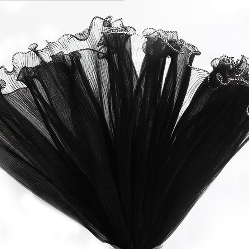 4Yards*28CM Packaging Lace Paper Flower Wrapping Mesh Yarn Bouquet Roll Wave Yarn Pearl Edge Mesh Handmade Crafts Florist