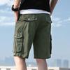 Men's Fashion Color Pocket Pants Cotton Cargo Shorts Overalls Shorts