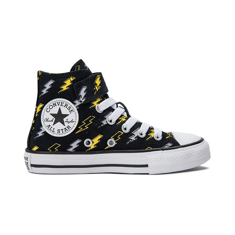 Converse Chuck Taylor All Star EasyOn High PS Electric Bolt Dětské tenisky Černá Zlatavě hnědá Město duchů A08373C