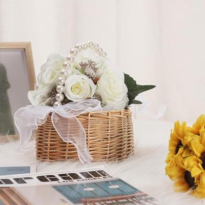 Flower Girl Basket Baskets Fruit Candies Container Party Favor Wedding Petal Wicker