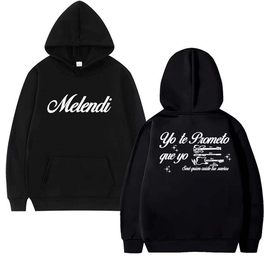 Hot Rapper Melendi Album Tour 2025 Double Sided Printed Streetwear New Men Women Vintage Hip Hop Hoodie Unisex Fleece Pullovers