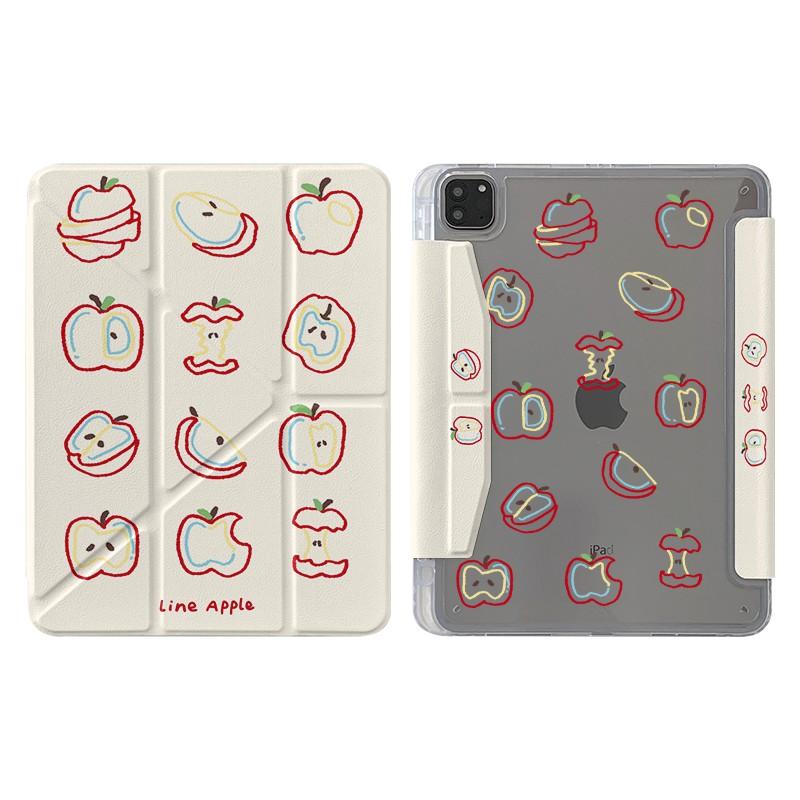 Kawaii Bear Polka Dot Y-Fold Tri-Folio Case IPad 11 Air 7 6 10 With Pencil Slot Cartoon Style