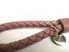 Authentic BOTTEGA BENETA Intrecciato Beige pink Leather Silver H/W Key Chain Key Holder #a328  Refurbished