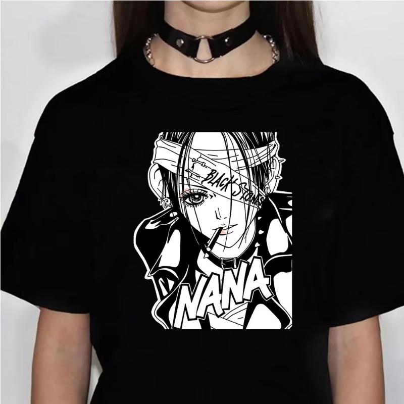 Anime Nana Osaki Print T-shirts Men's Women's Short Sleeve Cotton Casual T-shirt Oversize Harajuku Streetwear Clothes