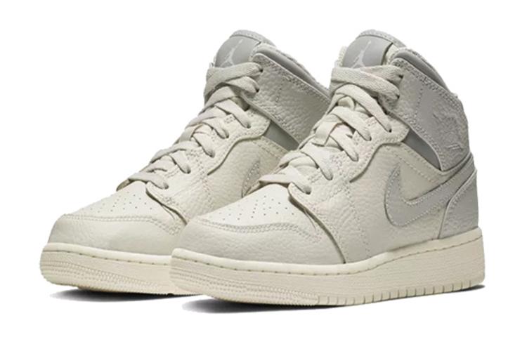 Jordan 1 Mid Light Bone/Wolf Grey 554725-053