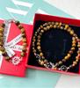 Men's Tiger Eye Natural Stone Bracelet Set - Wealth-Attracting Hand-Woven Adjustable Jewelry for Couples