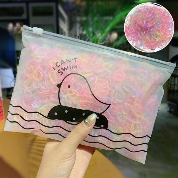 1000 teile/paket Mädchen Bunte Kleine Einweg Gummibänder Gummi Für Pferdeschwanz Halten Scrunchie Haarbänder Mode Haar Zubehör