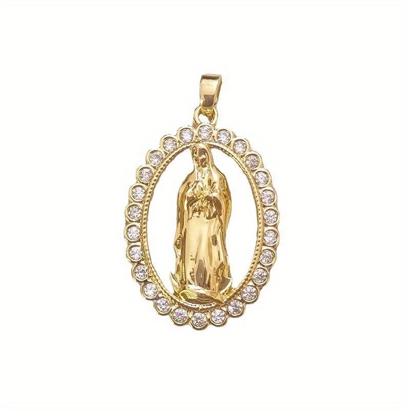 European and American Fashion Virgin Mary Pendant Necklace for Women Lucky Amulet Christian Religious Jewelry Accessories Gift
