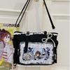 Japanese Ins Girl Soft Girl Shoulder Bag Y2K JK Uniform Transparent Ulzzang Ita Bag Student Commuting Tote Bag Bolsos Para Mujer