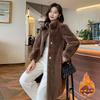 New Imitation Mink Fleece Fur Coat Women's Winter Thickened Long Mother Dress Loose and Thin Fashion Large Size