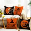 New Halloween Series Pillows Ghost Witch Linen Material Halloween Sofa Bedroom Decoration