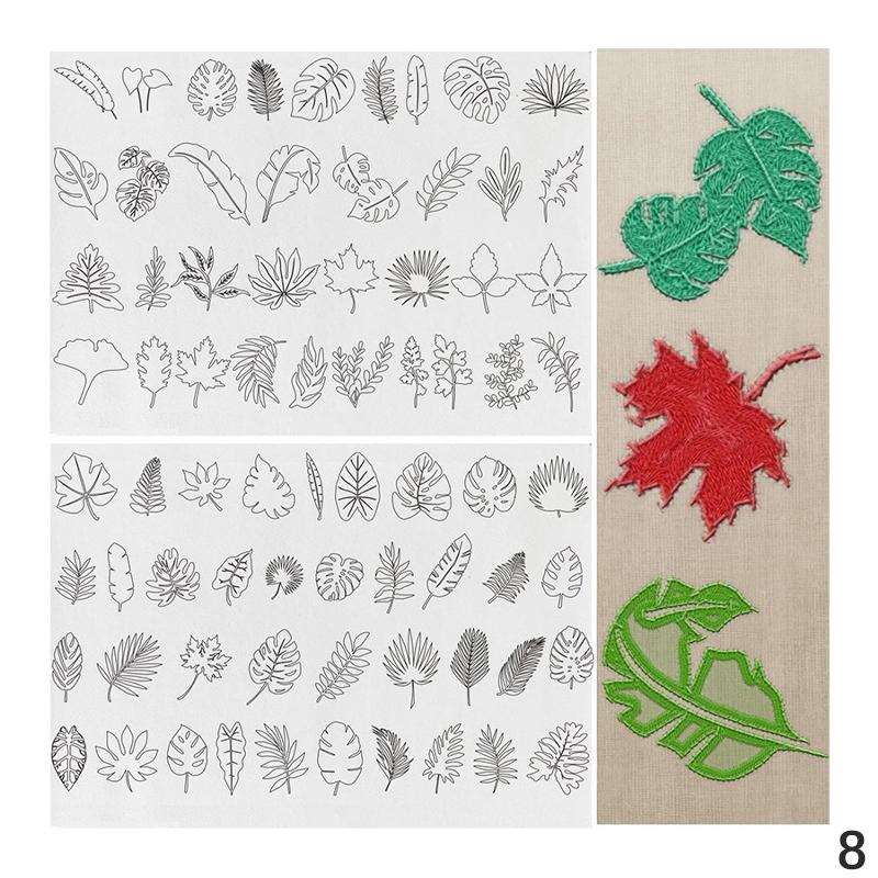 

Водорозчинний стабілізатор для паличок для вишивання та паперу для вишивки стібками Відірвіть стабілізатори для вишивання з квітковими візерунками as the picture