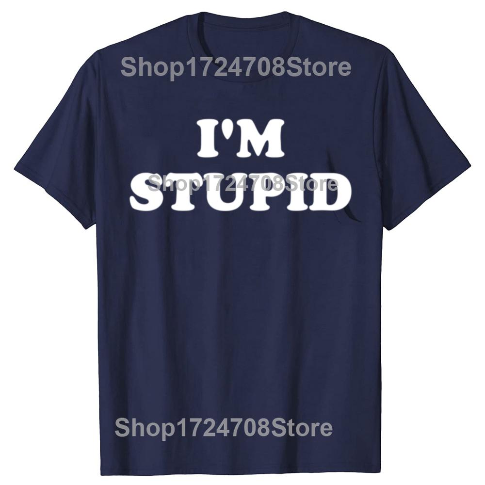 Funny Im With Stupid Funny Matching Couples Sarcastic Tshirts Men Fashion Casual Tshirt 100 Cotton Loose Oversized T Shirt