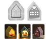 Mini House Shaped Candlestick Classic Craft Candle Holders Home Ornament Living Room Decoration For Short Candle