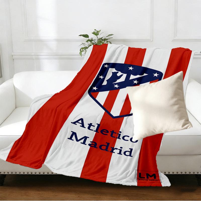 Coperta con Stampa Atletico Madrid - Morbida e Confortevole, per Camera da Letto, Viaggio, Divano, Decorazione per la Casa - Regalo di Compleanno o Natale per un Amico