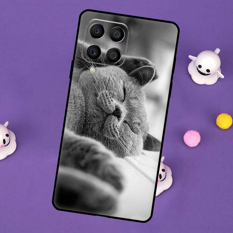 

Beautiful Grey British Shorthair Cat Cover For Samsung Galaxy M20 M30s M33 M13 M23 M53 M15 M55 M31 M51 M14 M34 M54 M32 M52 Case Samsung M32 4G