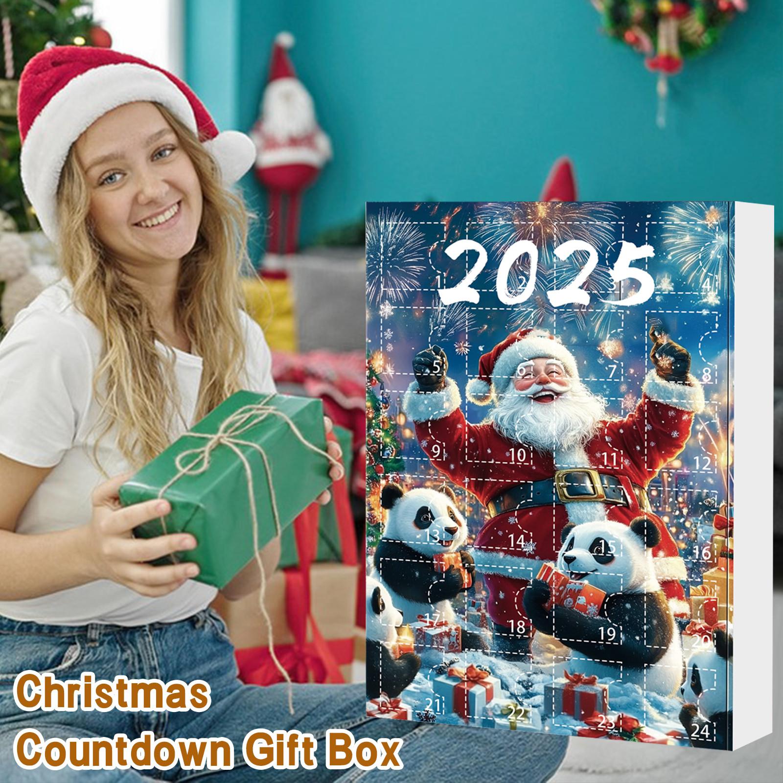 

24-дневный рождественский адвент-календарь, календарь обратного отсчета, 2D-подвеска в виде плоского акрилового медведя, подвеска обратного отсчета, милый шарм в виде рождественской елки One Size