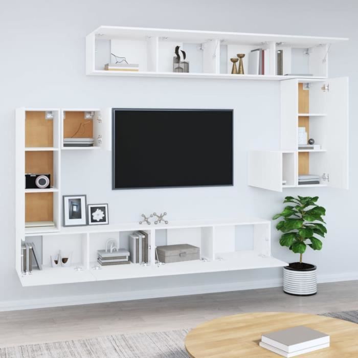 VidaXL Wall-Mounted TV Cabinet White Engineered Wood 3114590