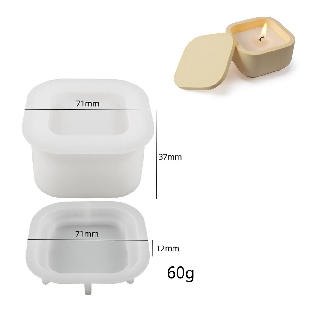 1 Sets DIY Candle Can with Lid Silicone Mold Handmade Resin Concrete Gypsum Aromatic Wax Can Mold Home Crafts Mold
