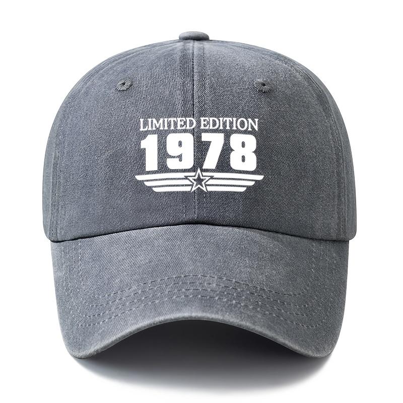 Unisex Fashionable and Versatile Printed 1978 Baseball Cap Outdoor Casual Peaked Cap