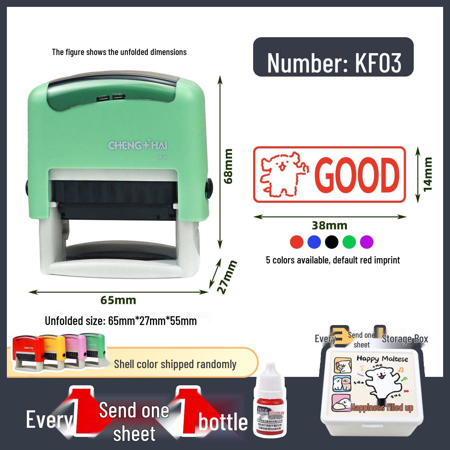 Teacher s Self-Inking Grading Comment Stamp - Cute Cartoon Design