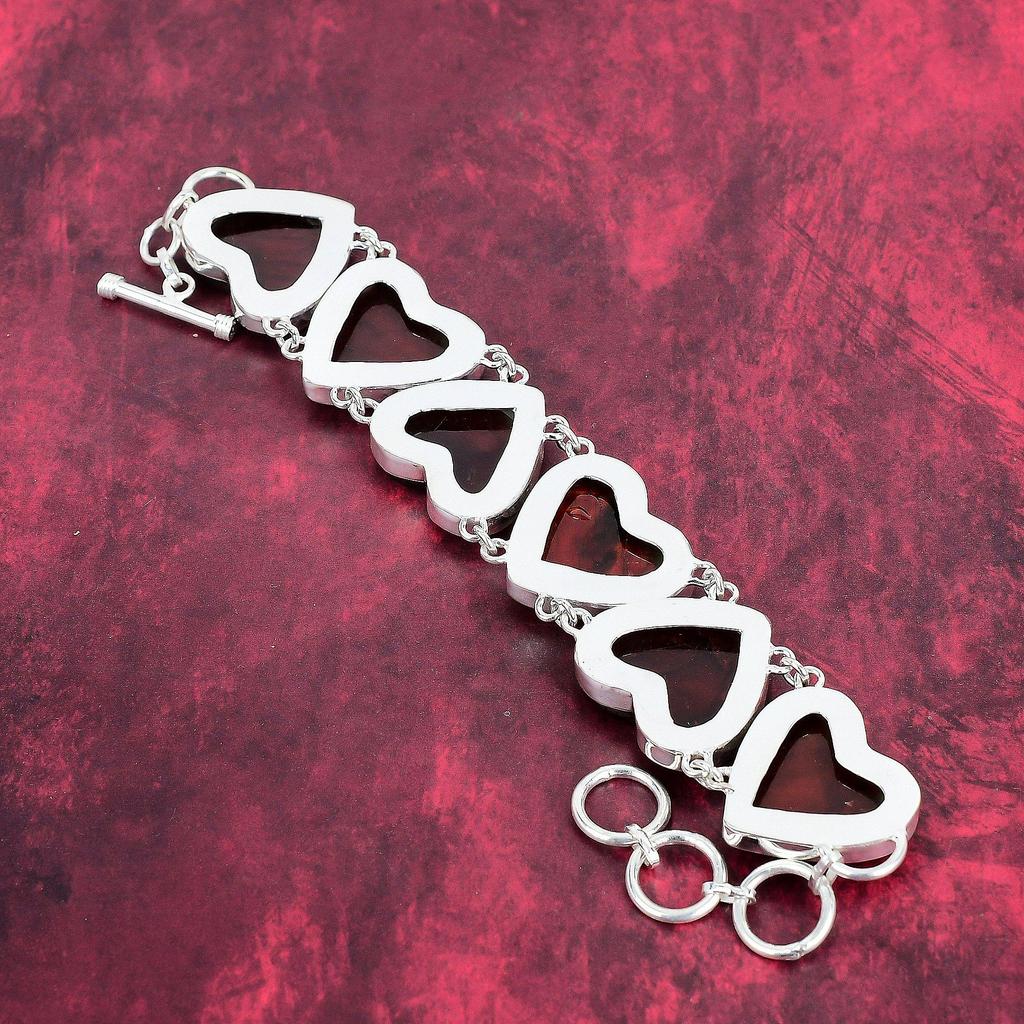 Roter Blitz Labradorit Edelstein Armband, 925 Massiver Sterling Silber Schmuck, Wunderschönes Schmuckarmband Mit Verstellbarer Kette Schmuck Für Sie